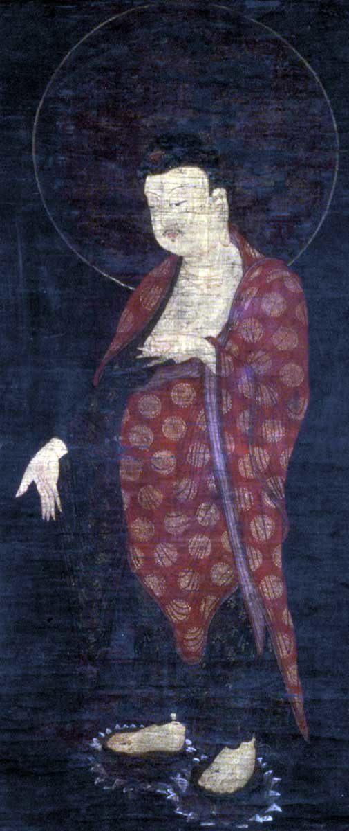 standing amitabha korean art
