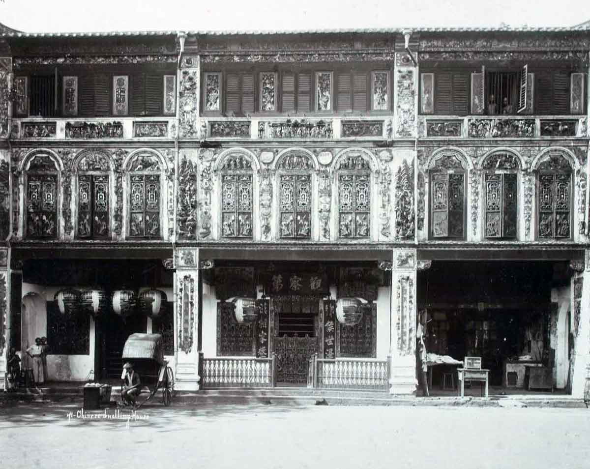 straits chinese shophouses singapore ornate decoration 1890s