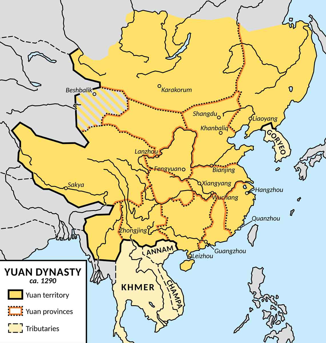 yuan dynasty map