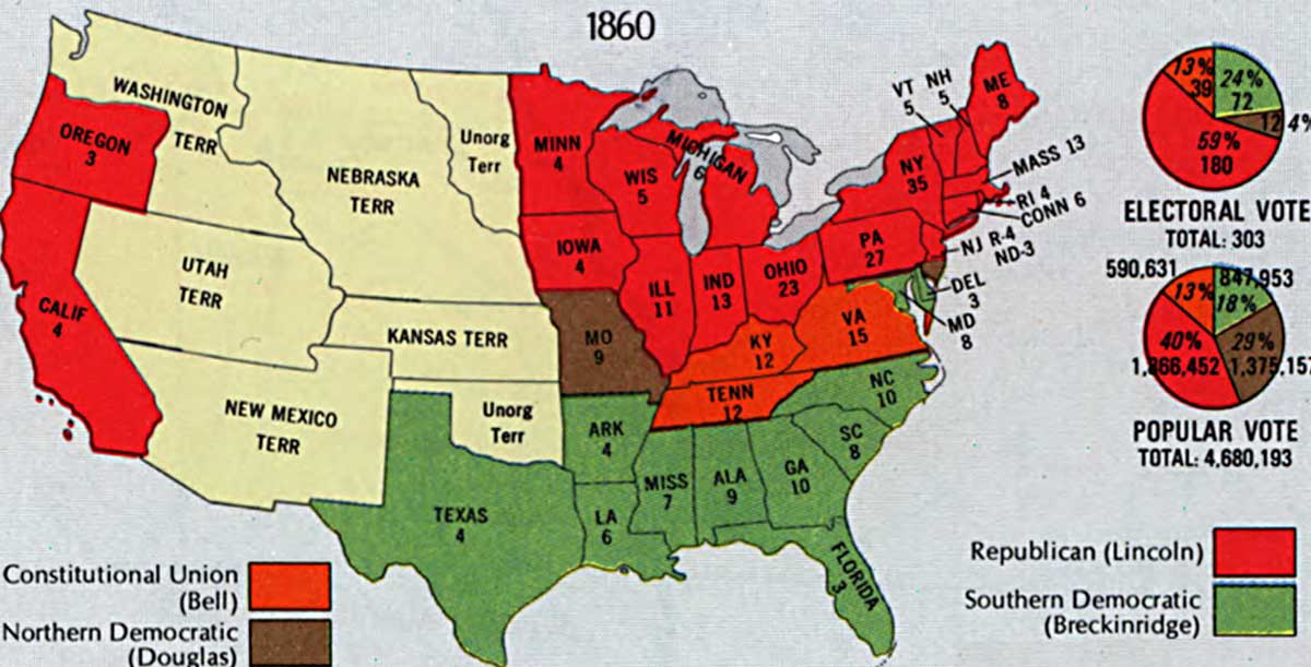 1860 presidential election results