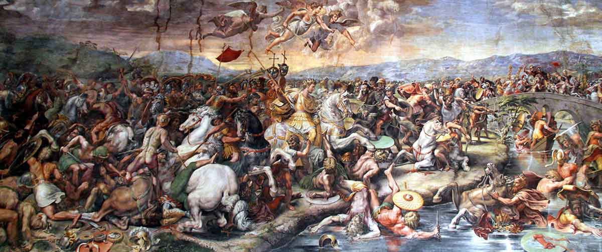Battle Milvian Bridge Giulio Romano painting