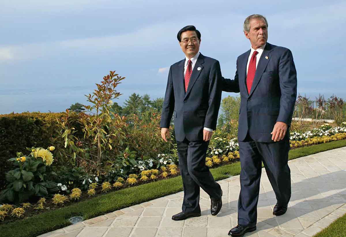 Hu Jintao George W Bush 2003