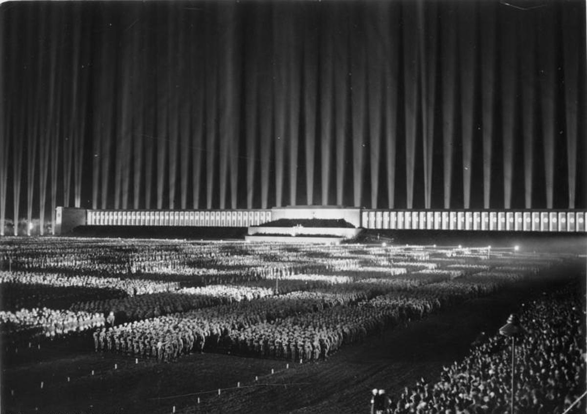cathedral of light spotlights speer