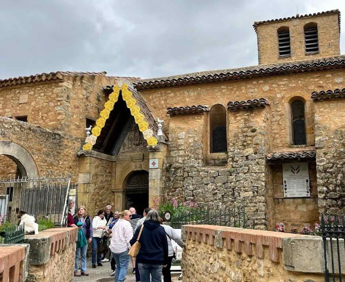 church entrance mary magdalene Rennes le chateau