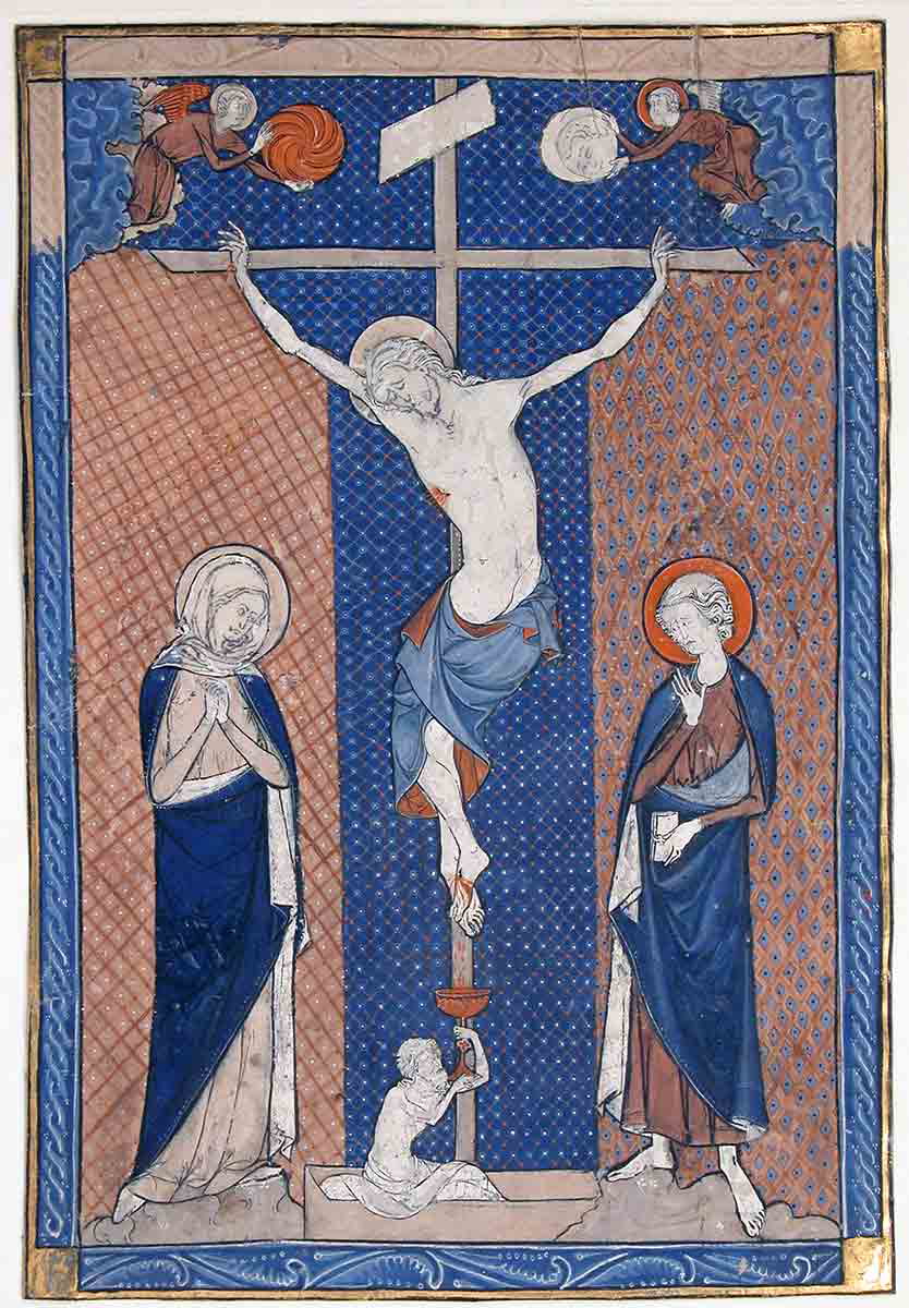 crucifixion manuscript missal 13th century