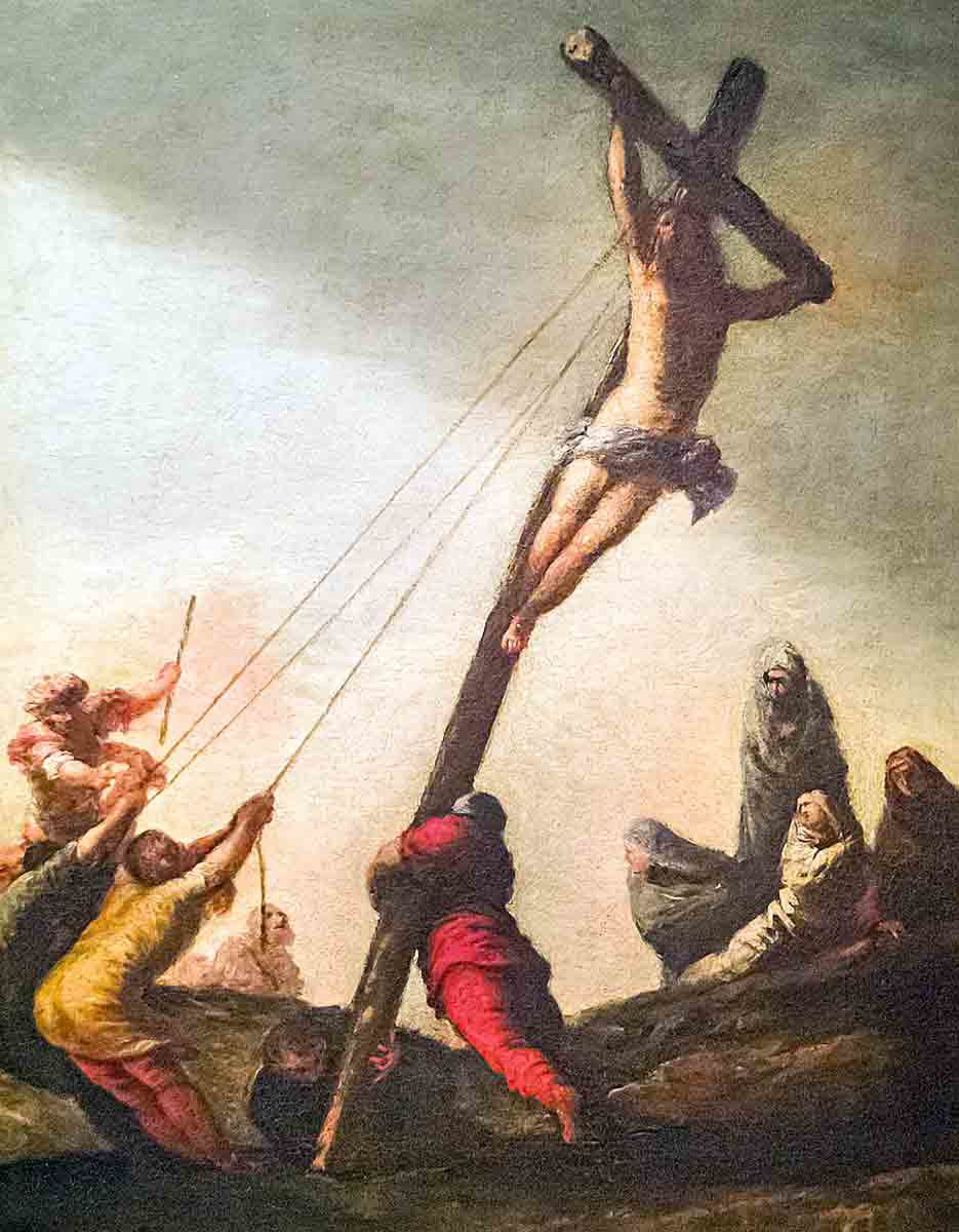 crucifixion mazzoni raising of cross
