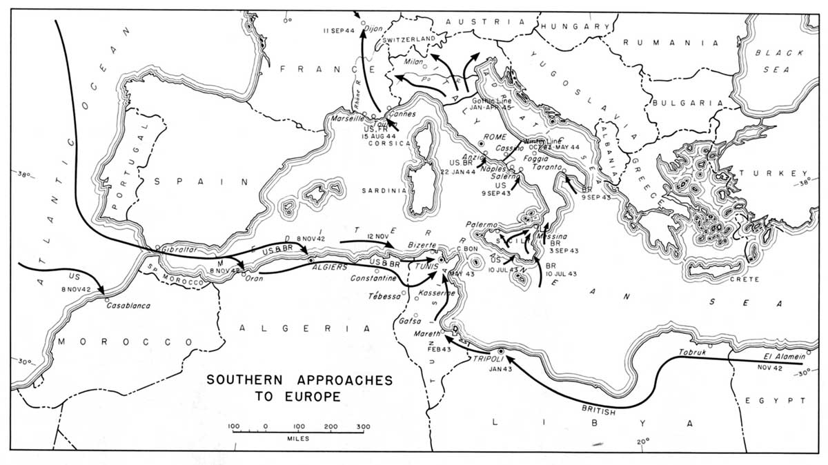 europe map gothic line italy