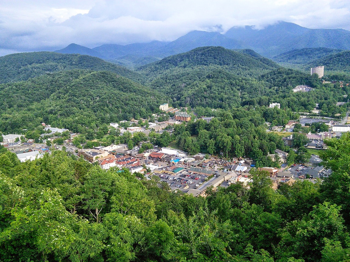 gatlinburg tennessee aerial view