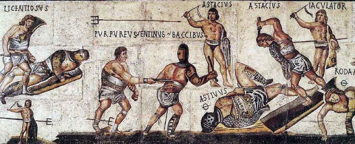 gladiator mosaic borghese