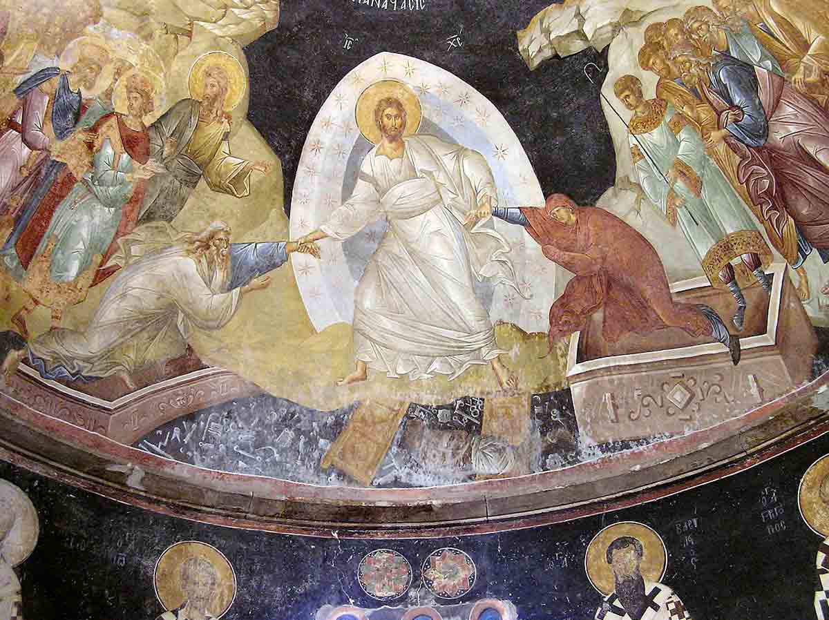 harrowing of hell christ mural