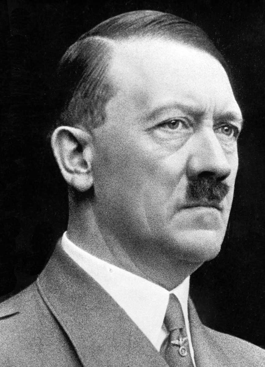 hitler black and white close up
