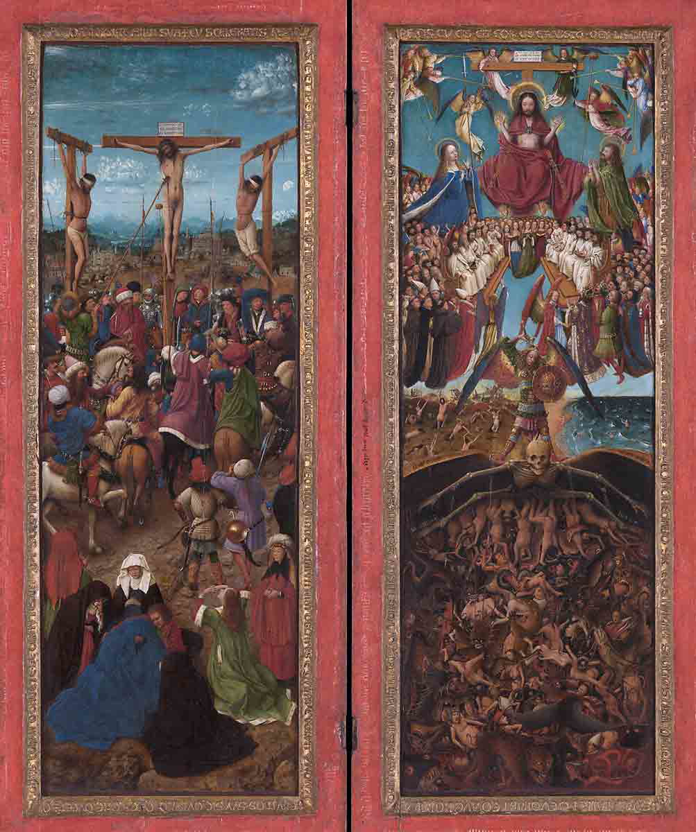 jan van eyck crucifiction and last judgement painting