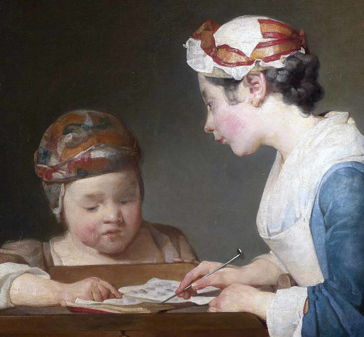 jean simeon chardin young schoolmistress painting