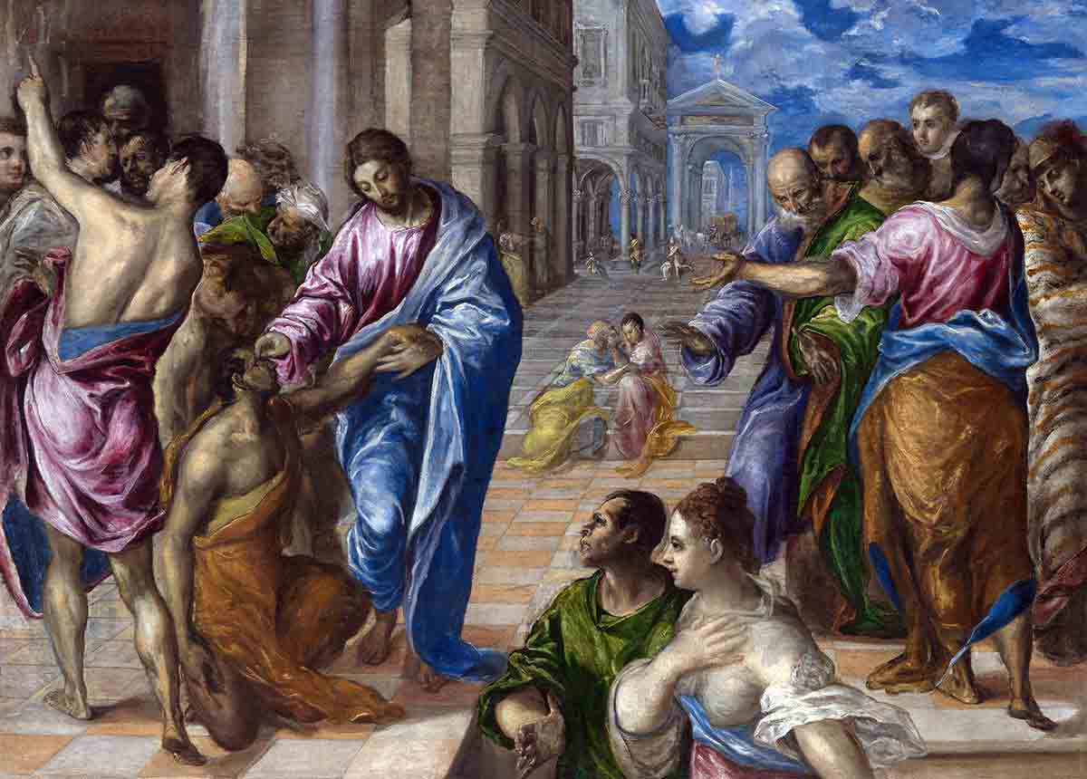 jesus healing the blind