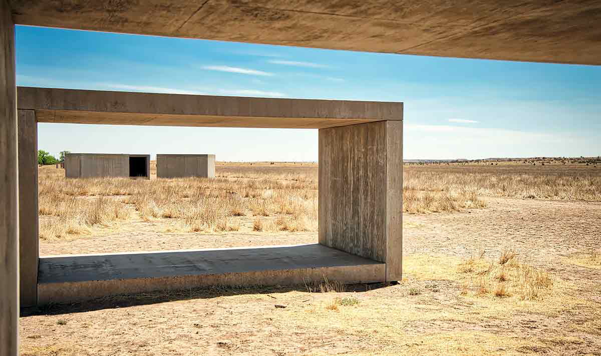 land artist judd concrete installation