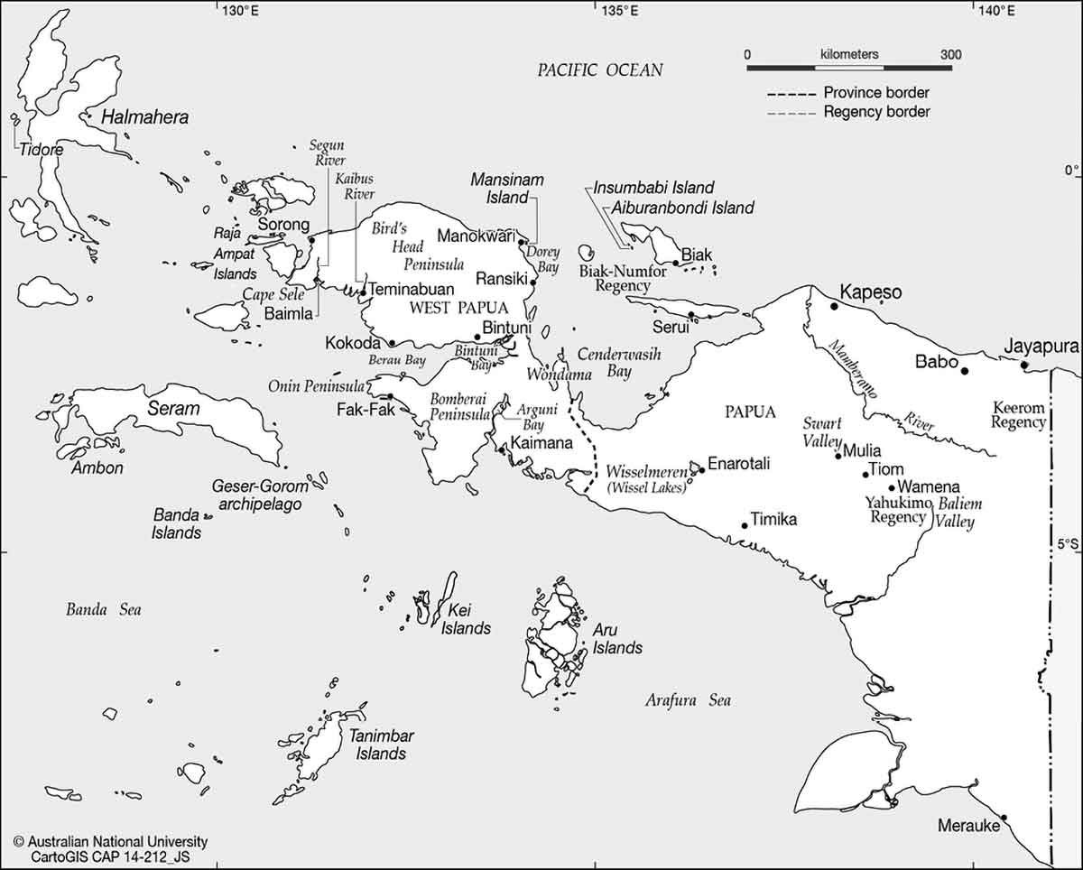 map west papua