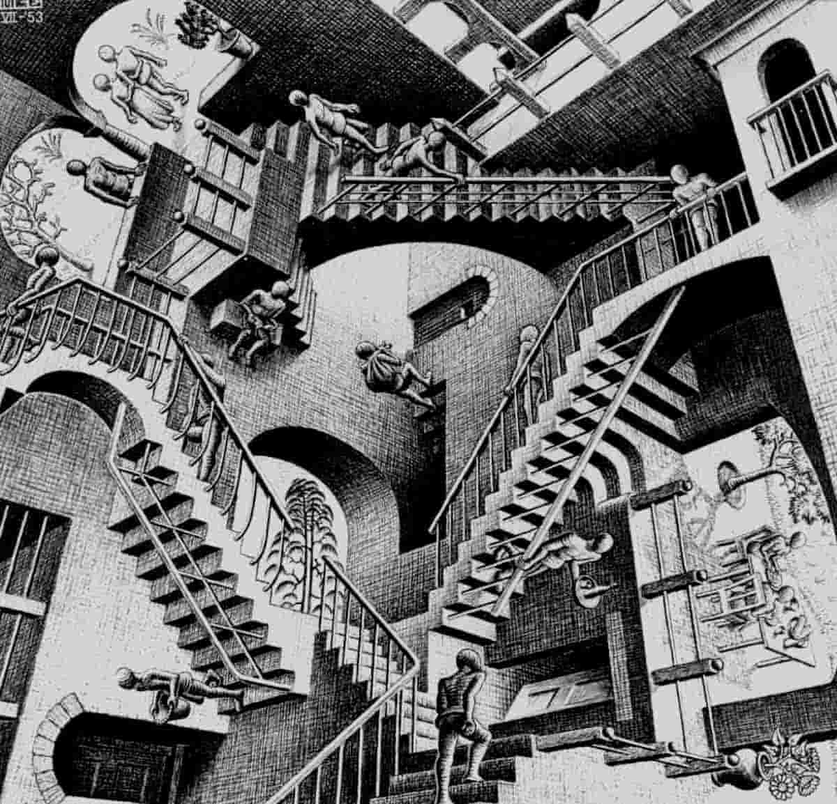 maurits cornelis escher relativity painting