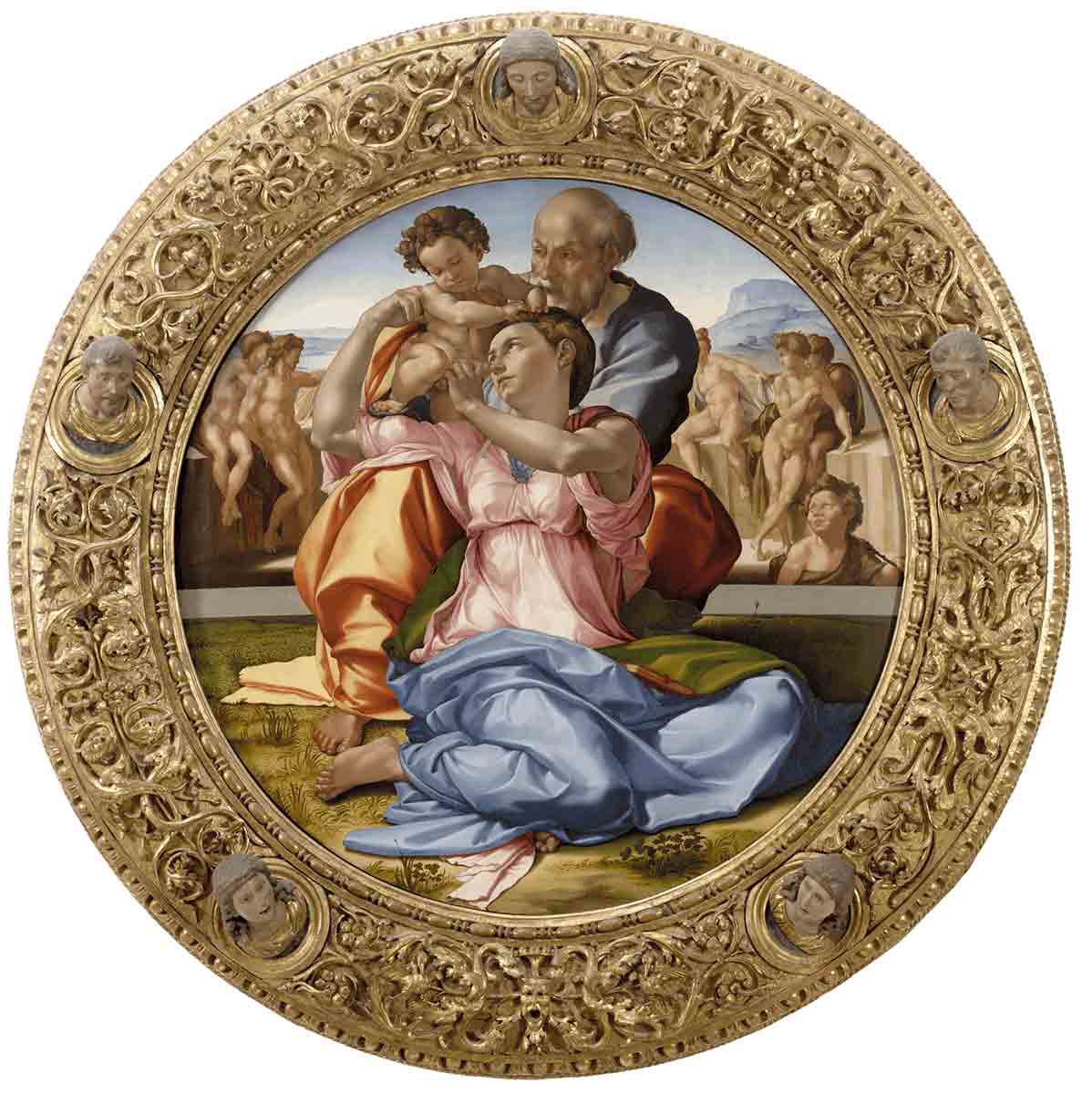 michelangelo buonarroti holy family painting