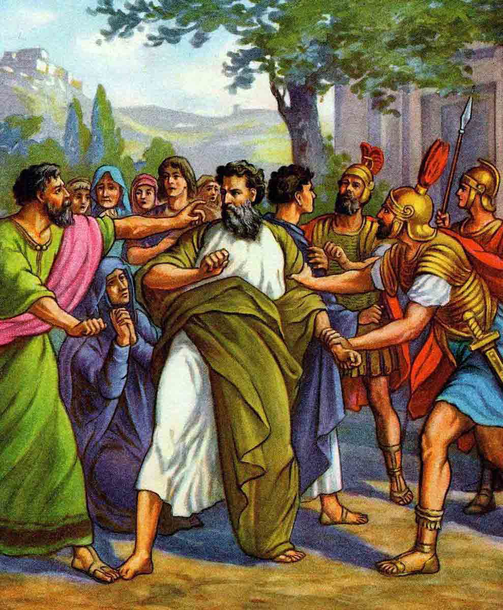 paul arrested bible cards