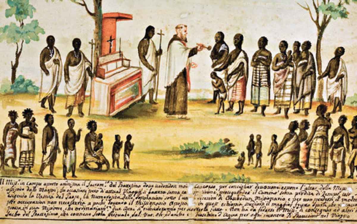 priests blessing kongo converts