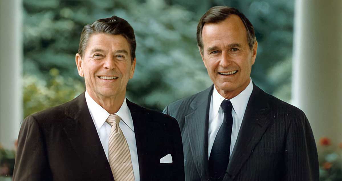 reagan with bush sr