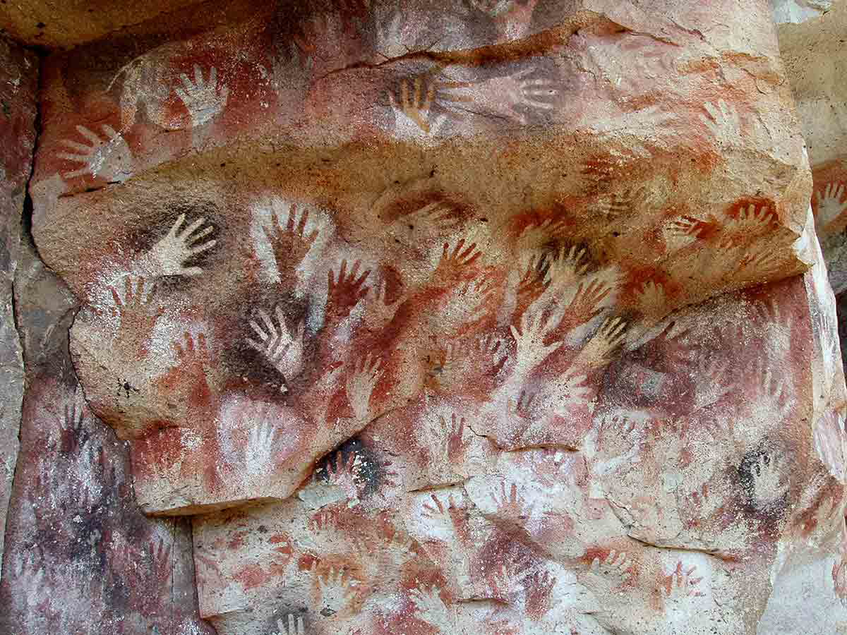 rock painting prehistoric cueva de las manos argentina