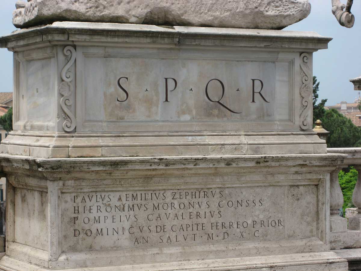 s p q r monument ancient rome