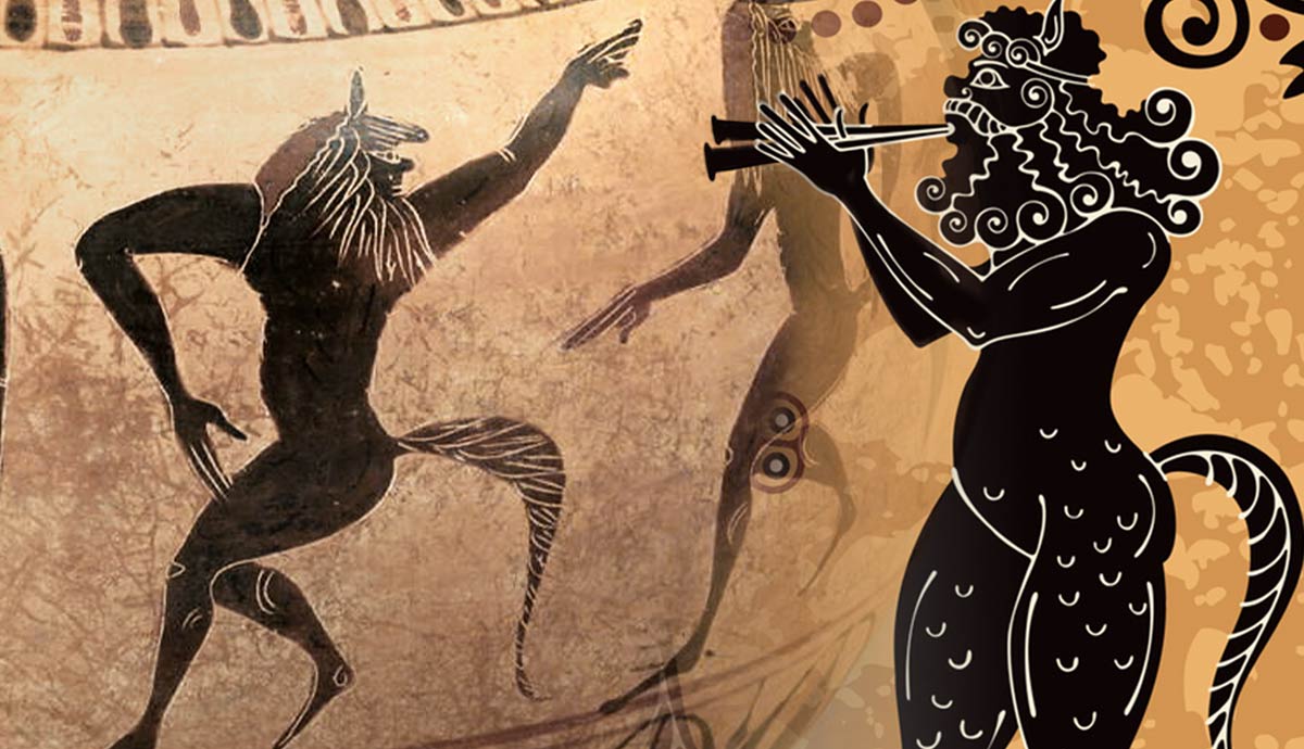 satyrs greek art