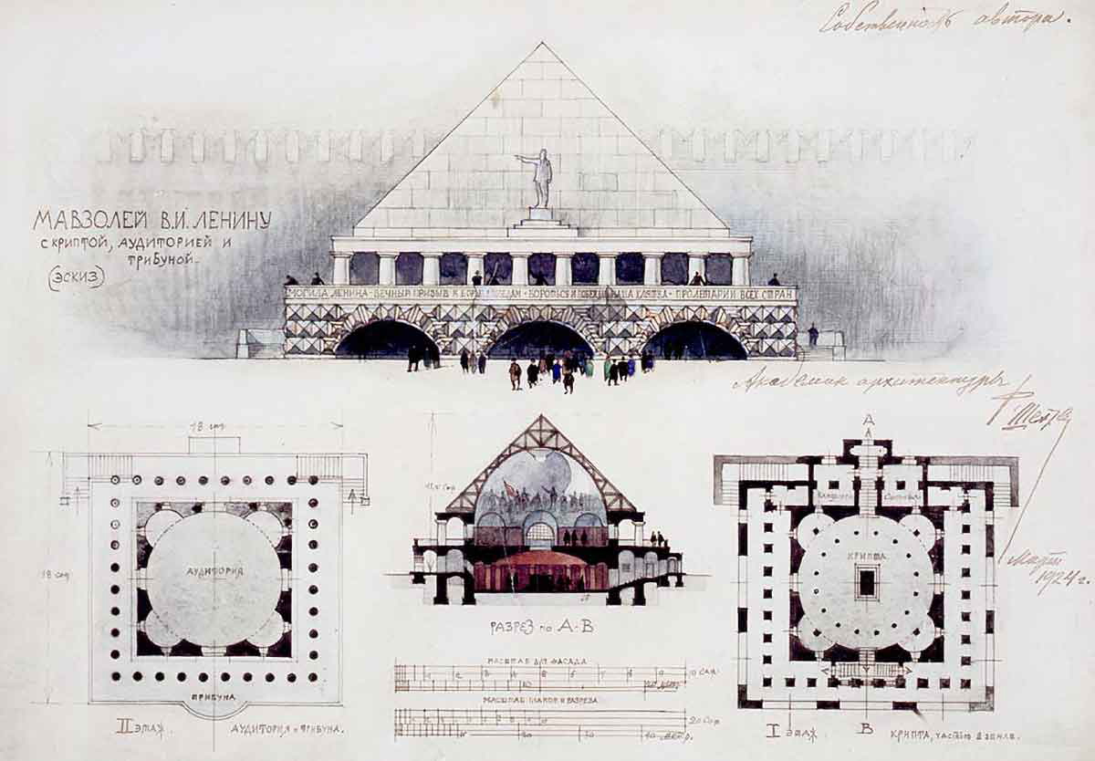 schechtels draft lenin mausoleum