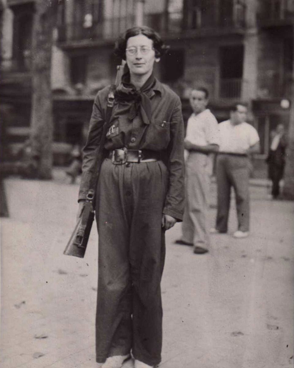 simone weil in uniform spanish civil war