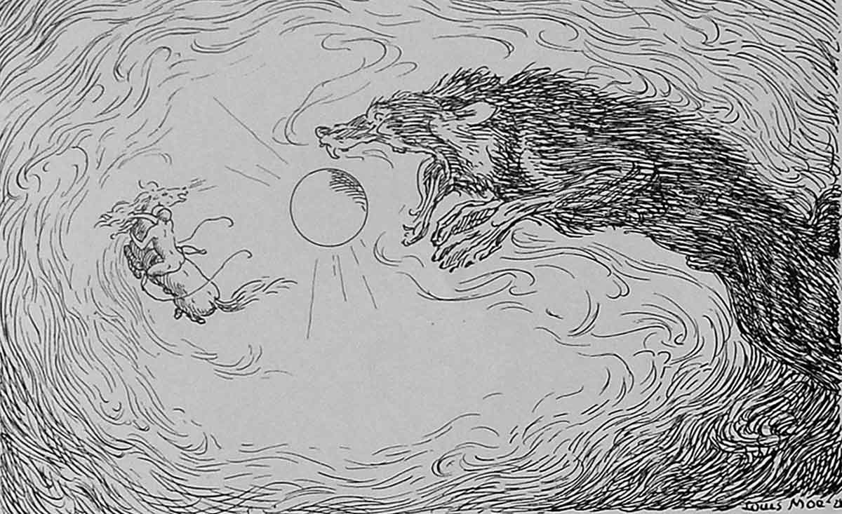 skoll wolf eats sun