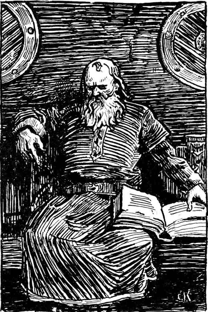 snorri sturluson christian krohg with book