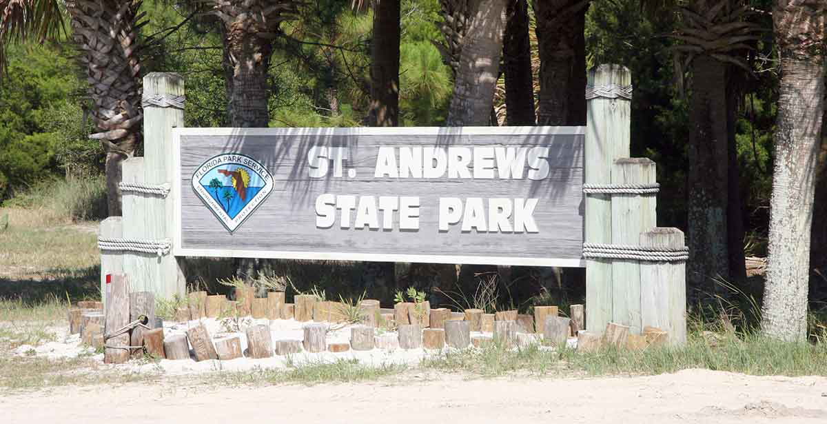 st andrews park sign florida