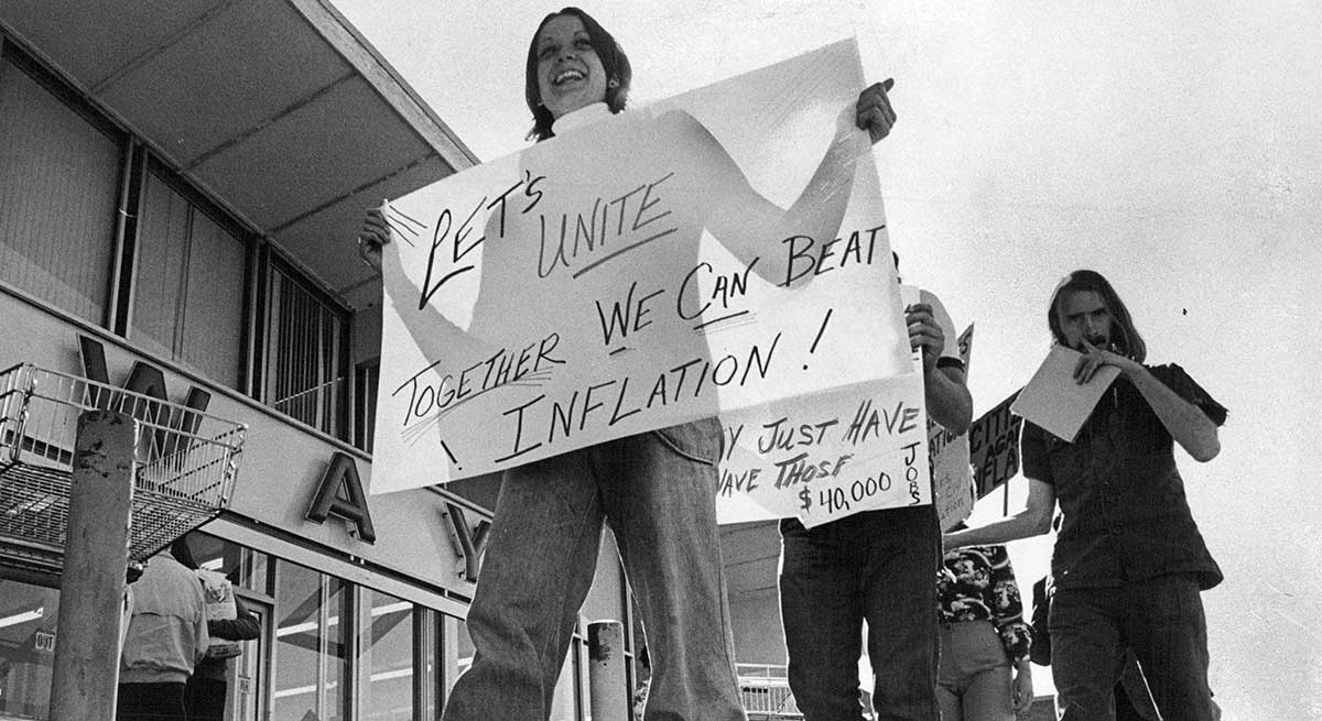stagflation protest 1974