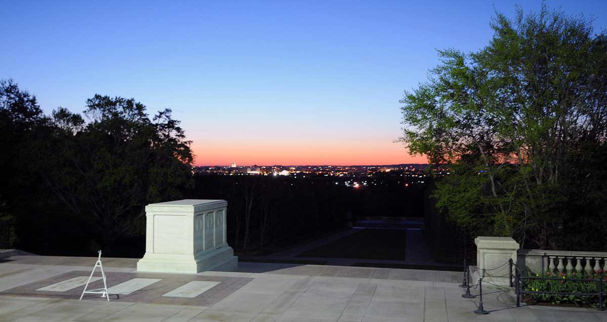 sunrise tomb unknown soldier arlington national cemetery