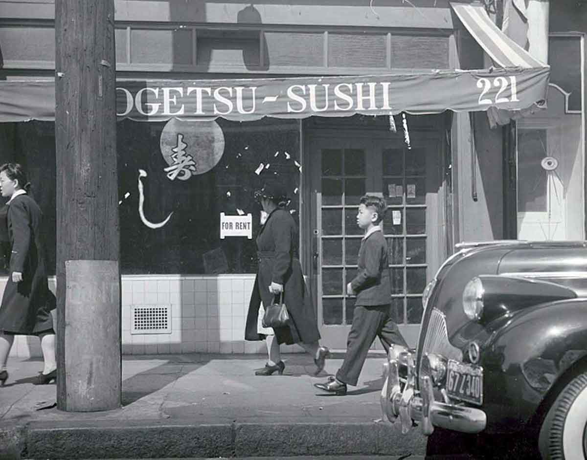 sushi restaurant little tokyo los angeles california 1942