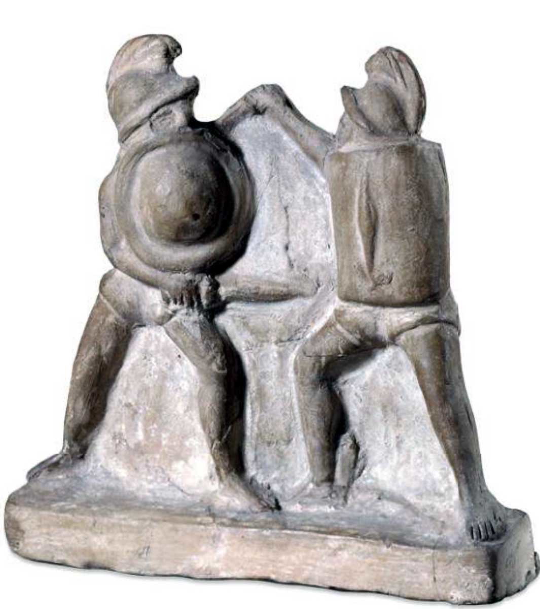 terracotta gladiators fighting