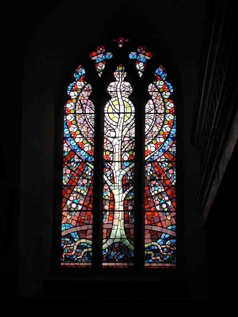 tree of life stained glass church