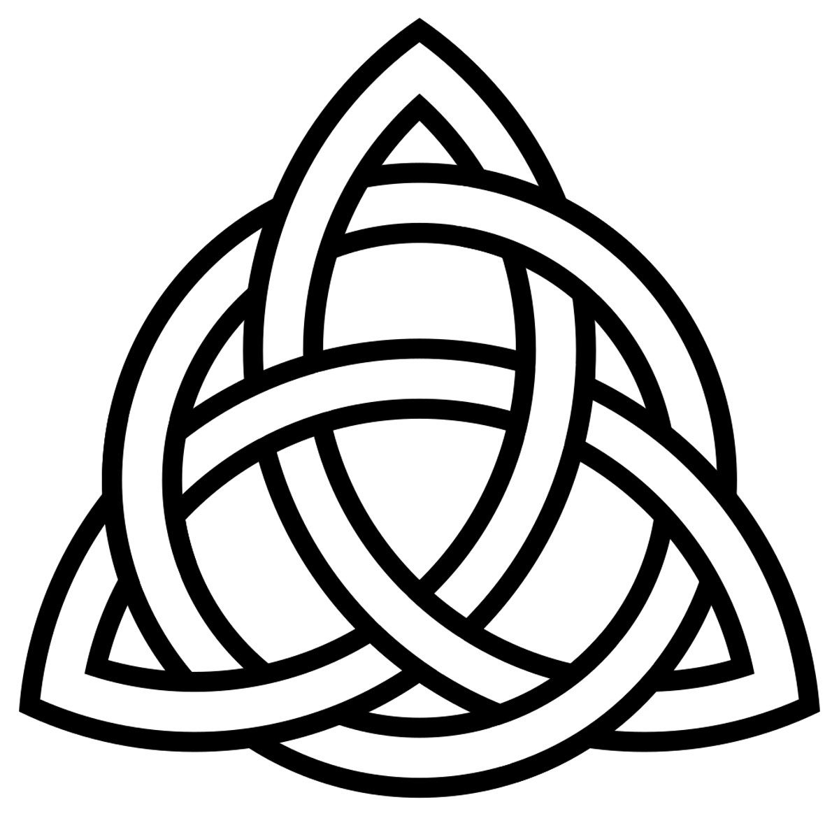 triquetra circle interlaced trinity symbol