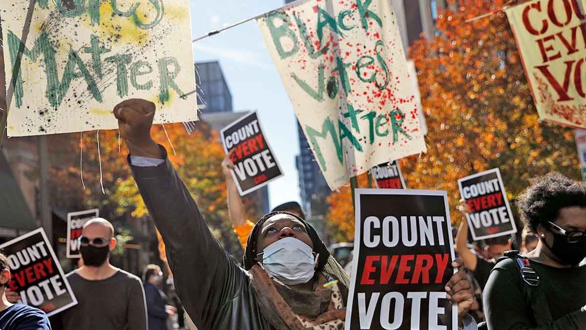 voting rights protest 2020