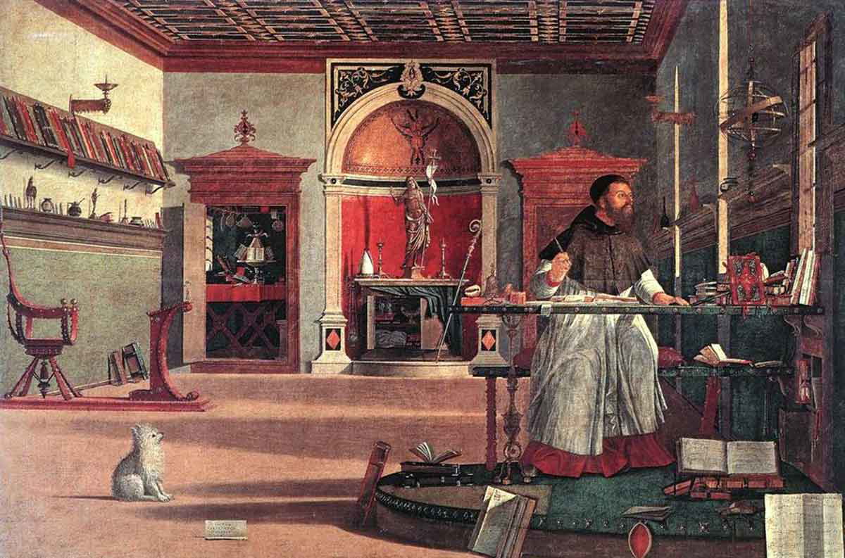 Augustine his study Carpaccio painting