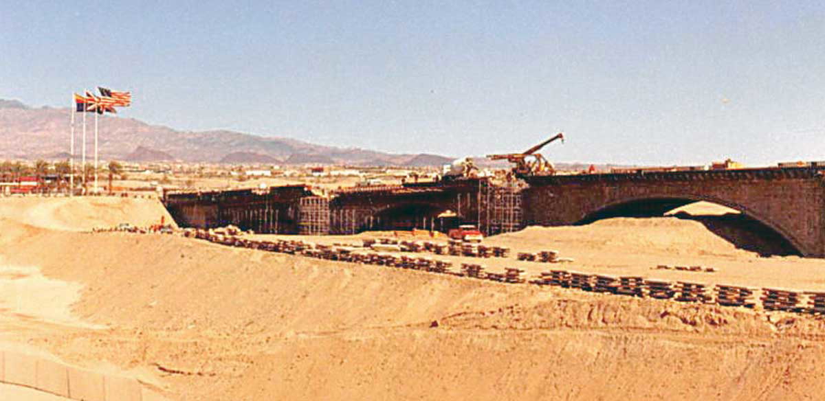 London Bridge being constructed in Arizona