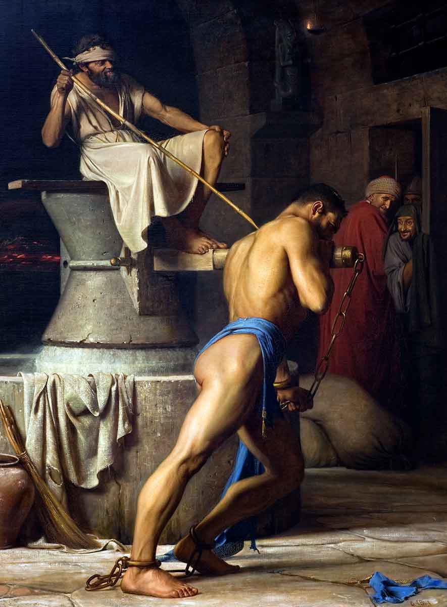 Samson and the Philistines, Carl Bloch