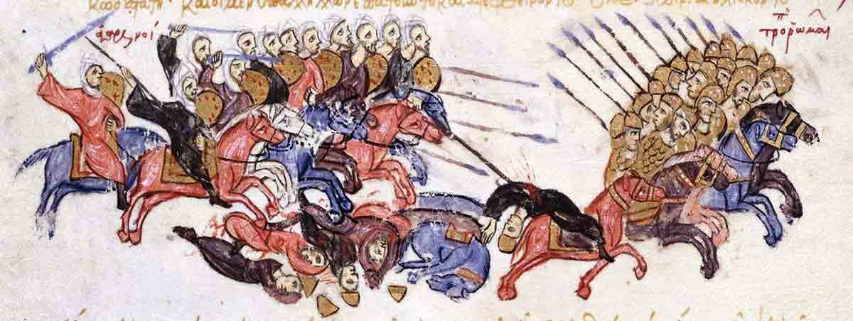 arabs defeat byzantines skylitzes manuscript 13th century