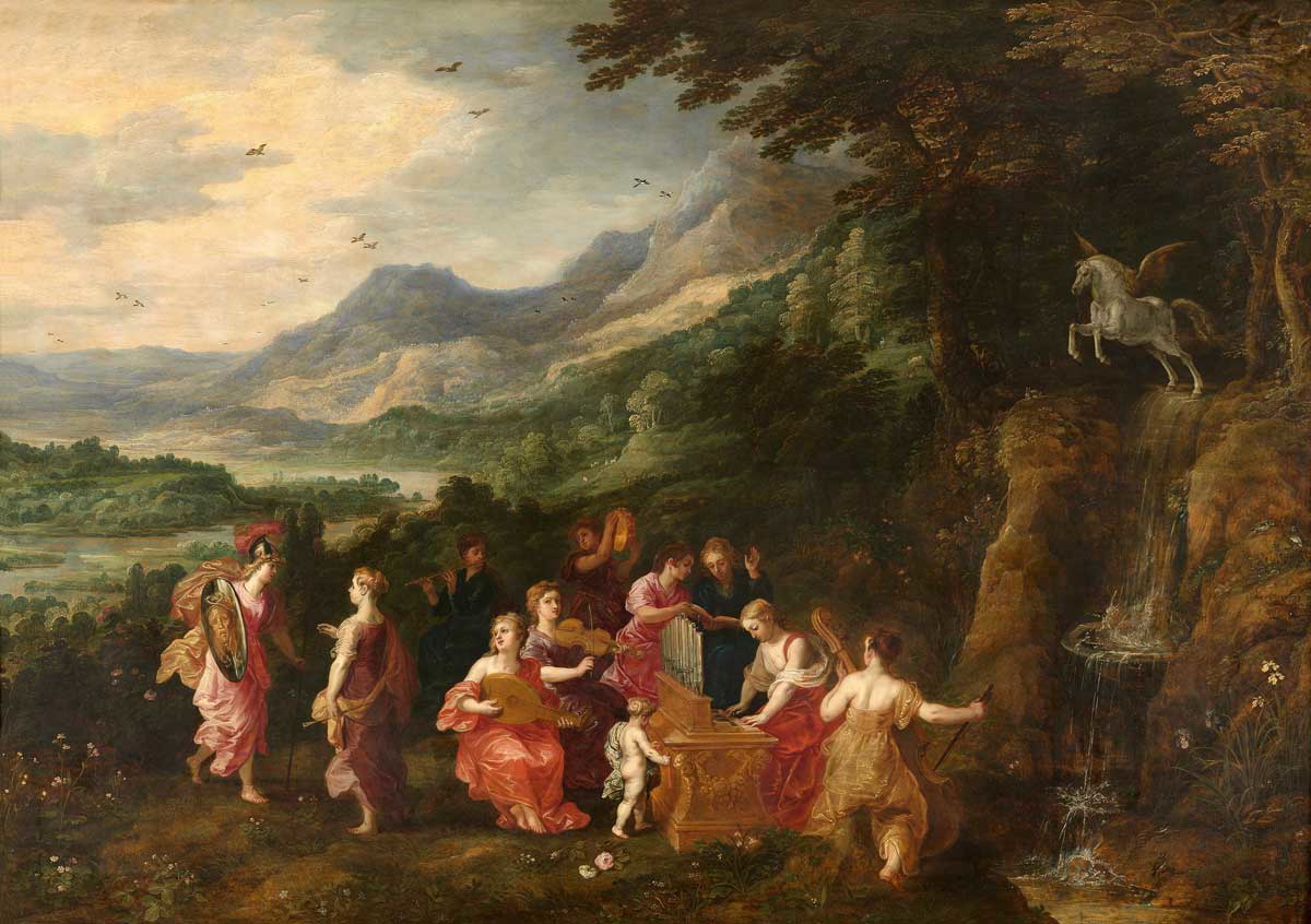 balen momper brueghel minerva visits muses painting