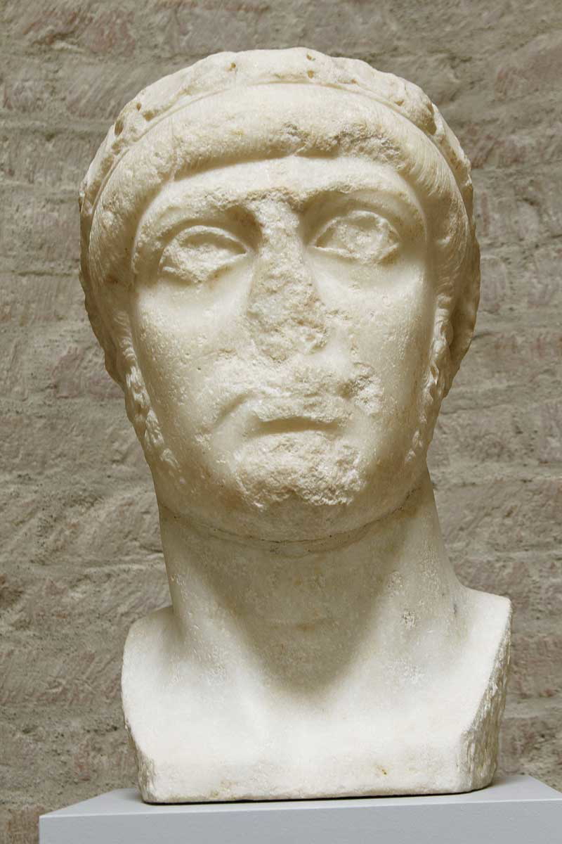 bust roman emperor gratian germany