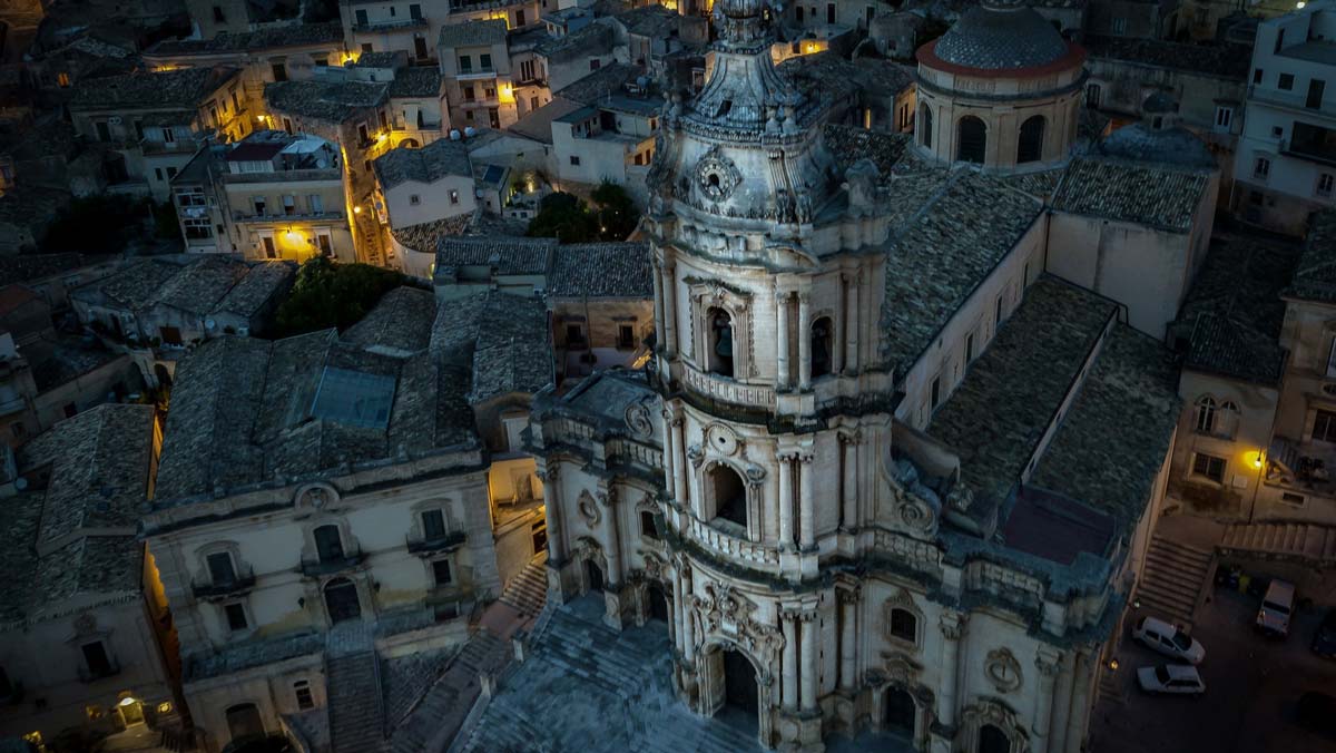 cathedral at night sicily