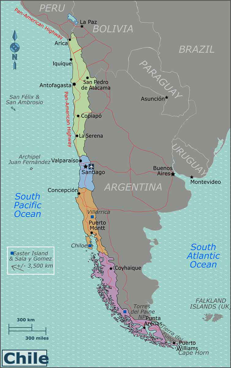 chile map regions