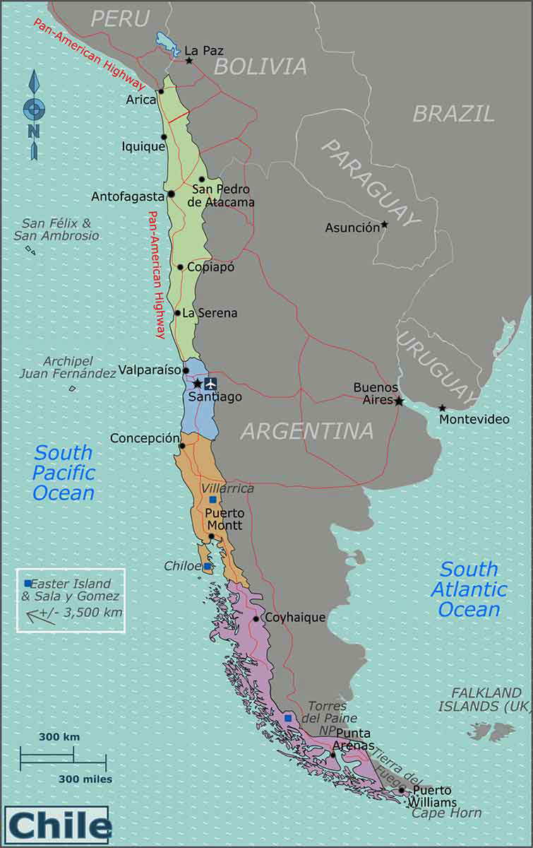 chile map regions