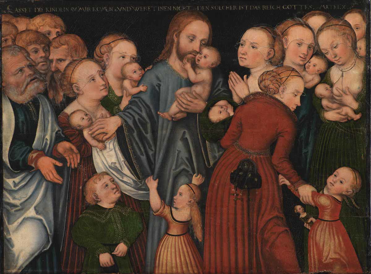 christ blessing children lucas cranach 1537 53